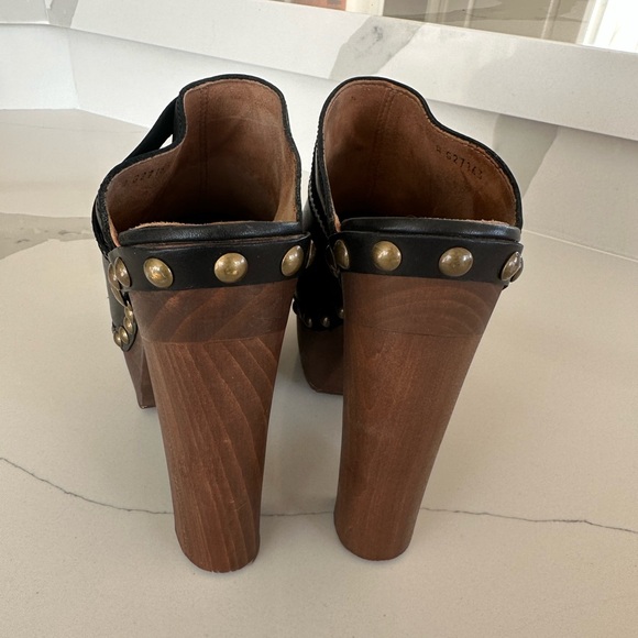 AUTH CHANEL Platform Clogs Mules Black 40/9 - Picture 4 of 8